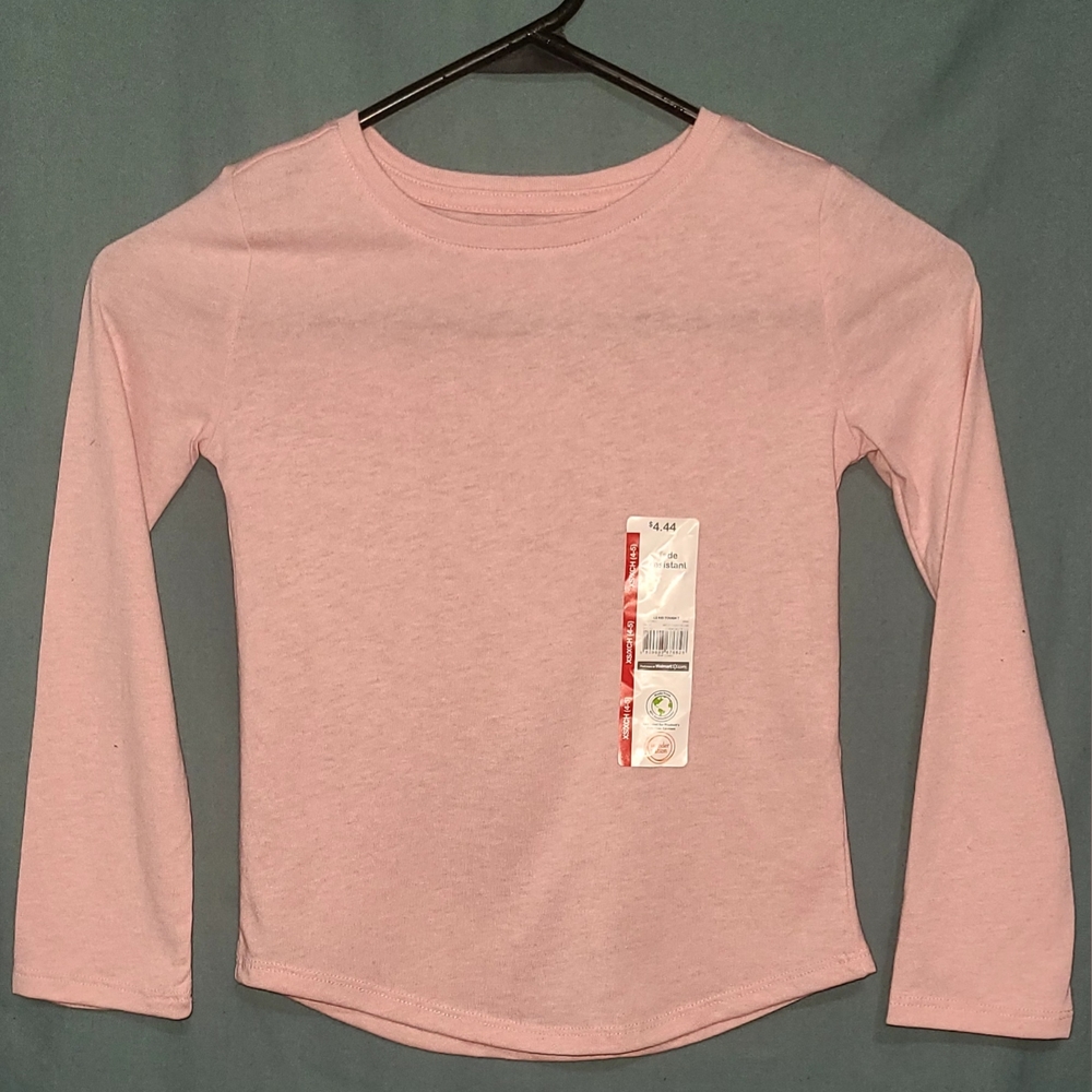 NWT - Girl's Size XS (4-5), Wonder Nation, Pink Long Sleeved Tee